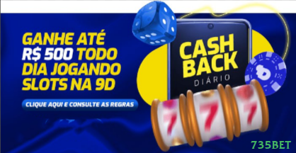 Imagem promocional da 735bet mostrando a plataforma e suas vantagens